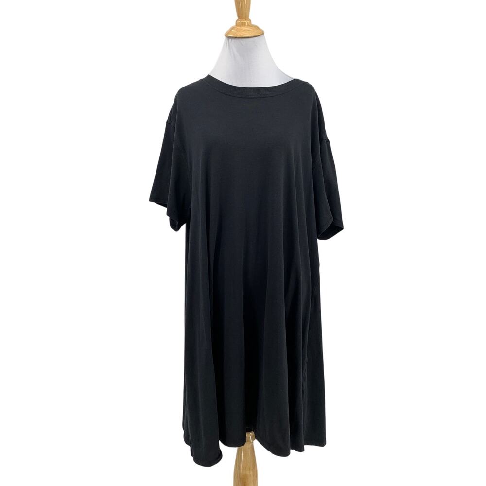 Lululemon T Shirt Dress Womens 10 Black Oversized Short Sleeve Swing Loose *READ
